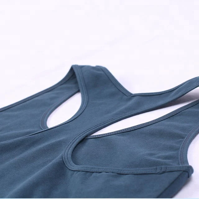 OEM Hingto 100% Cotton Comfortable Women Sports Fitness Tank Top