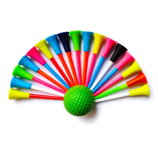 Venta al por mayor de camisetas de golf de plástico baratas y duraderas 42mm/54mm/70mm/83mm camisetas de Golf de goma coloridas