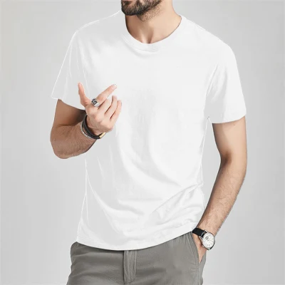 Envío gratis Camisetas Hombre Camisetas Hombre Verano Camiseta corta Mujer Liso Sólido Algodón Blanco Camisetas Top Mujer Camiseta Señora Marca