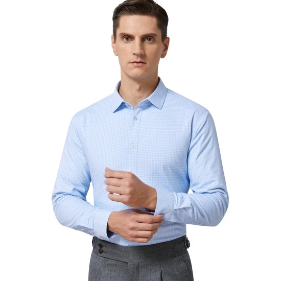 2023 nuevo 100% personalizado de algodón para hombre, camisa de vestir delgada o suelta, blusa de manga larga Oxford de gran tamaño, camisas de negocios formales informales de franela para hombres